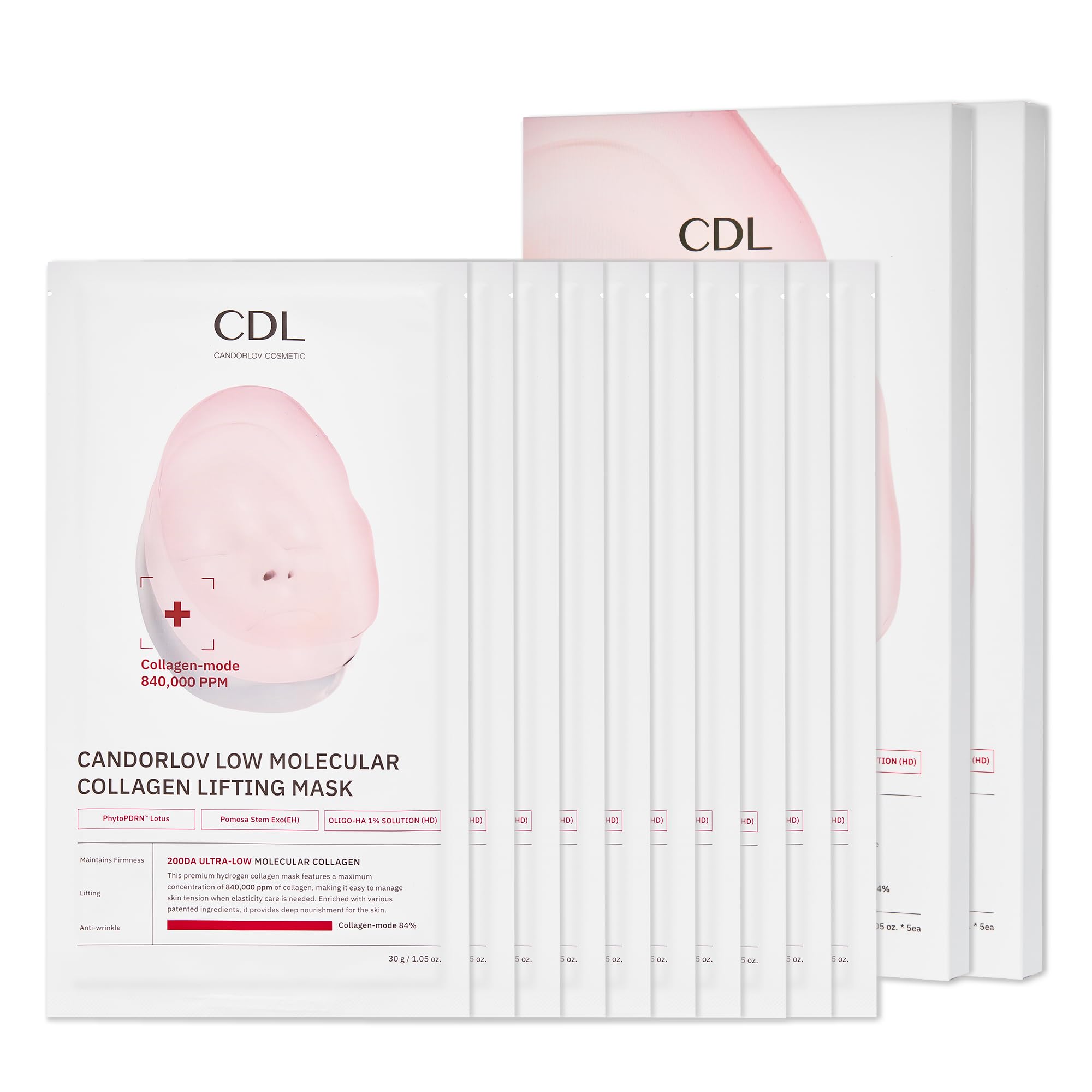 Low Molecular Collagen Face Lifting Mask 2 Set